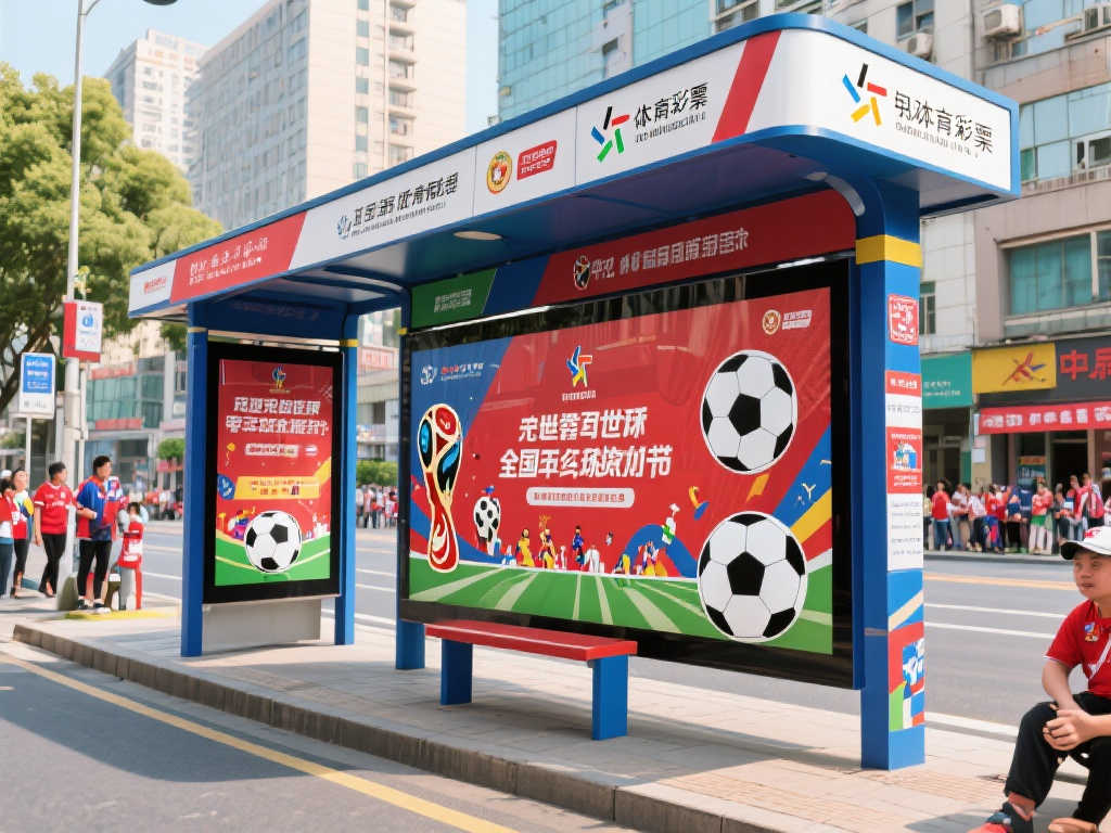 体彩打造世界杯主题公交站台,热血氛围燃爆街头 体彩打造世界杯主题公交站台,热血氛围燃爆街头